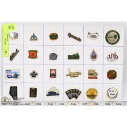 24 COMPANIES COLLECTOR PINS