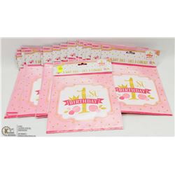LARGE BUNDLE OF 1ST BIRTHDAY GIRLS LOOT BAGS