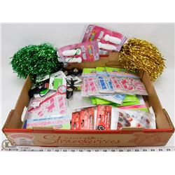 LARGE FLAT OF ASSORTED PARTY SUPPLIES INCLUDING
