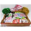 Image 1 : LARGE FLAT OF ASSORTED PARTY SUPPLIES INCLUDING