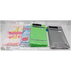 LARGE BUNDLE OF ASSORTED TABLE COVERS