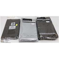 LARGE BUNDLE OF BLACK TABLE COVERS AND GREY