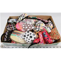 LOT OF ASSORTED NEW SMALL WALLETS/POUCHES