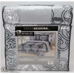 NEW 6PC DREAM BEDDING KING SIZE SHEET AND COMFORTER