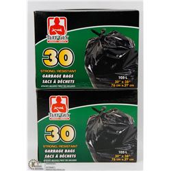 2 BOXES OF STRONG GARBAGE BAGS