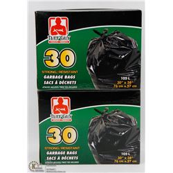 2 BOXES OF STRONG GARBAGE BAGS