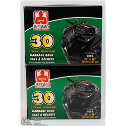 2 BOXES OF STRONG GARBAGE BAGS