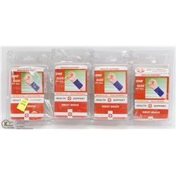 LOT OF 4 WRIST BRACES