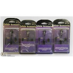 BUNDLE OF 4 HANDSFREE EARPHONES WITH MIC