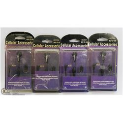 BUNDLE OF 4 HANDSFREE EARPHONES WITH MIC