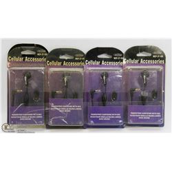 BUNDLE OF 4 HANDSFREE EARPHONES WITH MIC