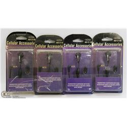 BUNDLE OF 4 HANDSFREE EARPHONES WITH MIC