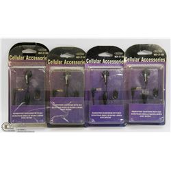 BUNDLE OF 4 HANDSFREE EARPHONES WITH MIC