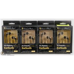 LOT OF 4 HI-FIDELITY EARBUDS