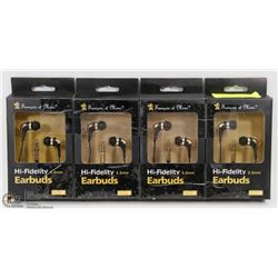LOT OF 4 HI-FIDELITY EARBUDS