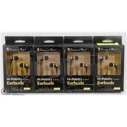 LOT OF 4 HI-FIDELITY EARBUDS