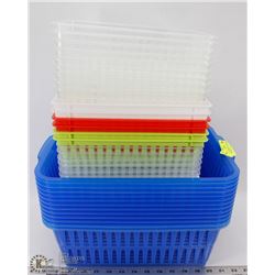 LOT OF NEW ASSORTED SIZES AND COLORS BASKETS