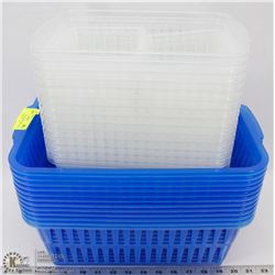 LOT OF NEW ASSORTED SIZES AND COLORS BASKETS