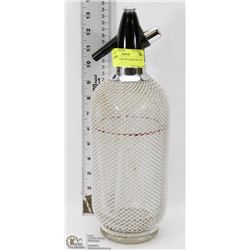 VINTAGE GLASS SELZTER BOTTLE