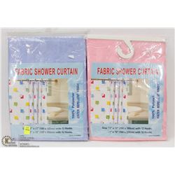 LOT OF TWO SHOWER CURTAINS