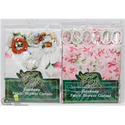 LOT OF TWO SHOWER CURTAINS