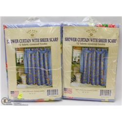 LOT OF TWO SHOWER CURTAINS