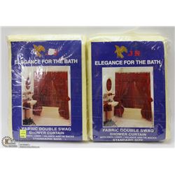 LOT OF TWO SHOWER CURTAINS