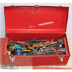 LARGE TOOLBOX FULL OF TOOLS INC SCREWDRIVERS,
