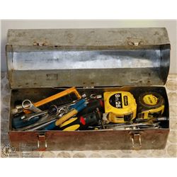 SMALL TOOLBOX FULL OF TOOLS INC SCREWDRIVERS,