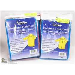 7 PLUS CHILDRENS RAINCOAT PONCHOS REUSABLE