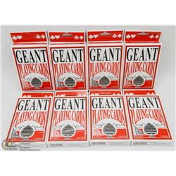8 PACKS OF JUMBO PLAYING CARDS