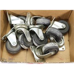 BOX OF 8 CASTOR WHEELS.