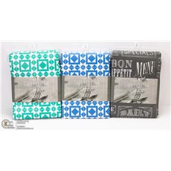 LOT OF 3 FLANNEL BACK TABLECLOTHS