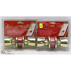 LOT OF 2 KEYED ENTRY DOOR HANDLE SETS