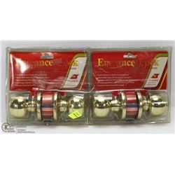 LOT OF 2 KEYED ENTRY DOOR HANDLE SETS