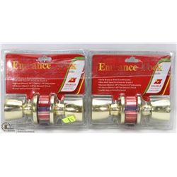 LOT OF 2 KEYED ENTRY DOOR HANDLE SETS