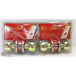 LOT OF 2 KEYED ENTRY DOOR HANDLE SETS