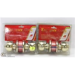 LOT OF 2 KEYED ENTRY DOOR HANDLE SETS