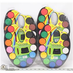4 KIDS KRAFT WATER COLOUR PAINT SETS