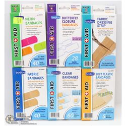 6 BOXES OF ASSORTED BAND AIDS