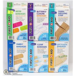 6 BOXES OF ASSORTED BAND AIDS