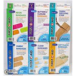 6 BOXES OF ASSORTED BAND AIDS