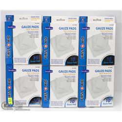 6 BOXES OF GAUZE PADS