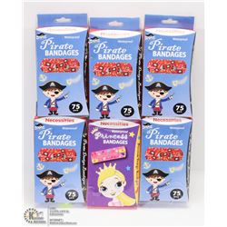 6 BOXES OF KIDS BAND AIDS