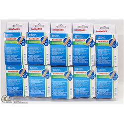 10 BOXES OF BAND AIDS