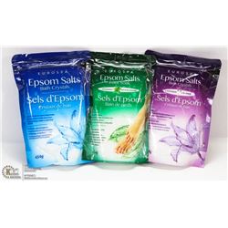 3 BAGS OF ASSORTED EPSOM SALTS