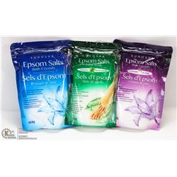 3 BAGS OF ASSORTED EPSOM SALTS