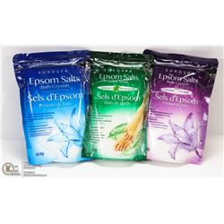 3 BAGS OF ASSORTED EPSOM SALTS