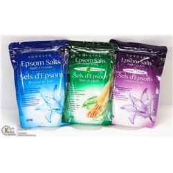 3 BAGS OF ASSORTED EPSOM SALTS