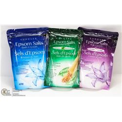 3 BAGS OF ASSORTED EPSOM SALTS